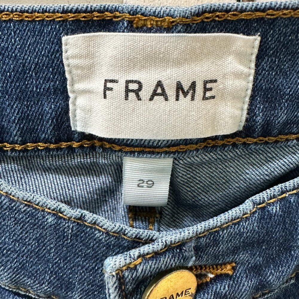 Frame Le Garcon Eaton Distressed Straight Leg Jeans - Picture 5 of 10